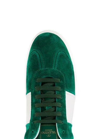 Shop Valentino Garavani Flycrew Sneakers In Green