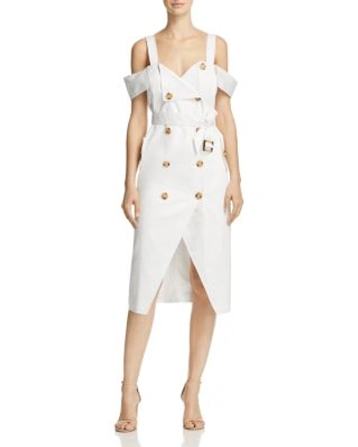 C/meo Collective Shoulder Dress In Ivory