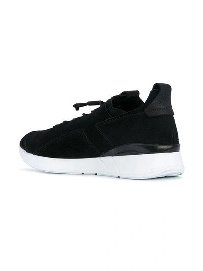 Shop Enso Elasticated Lace-up Sneakers In Black