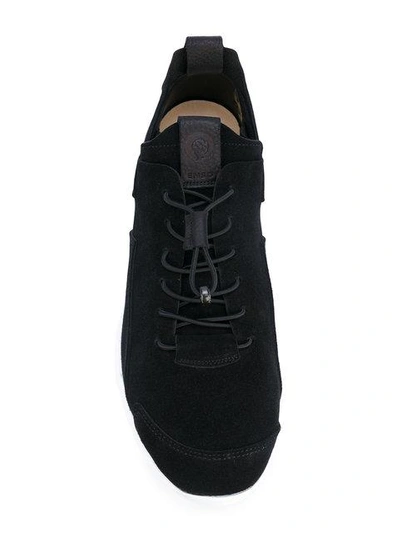 Shop Enso Elasticated Lace-up Sneakers In Black