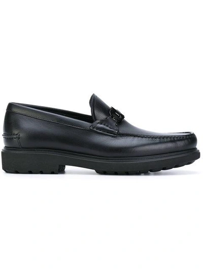 Shop Ferragamo 'gotham' Loafers In Black