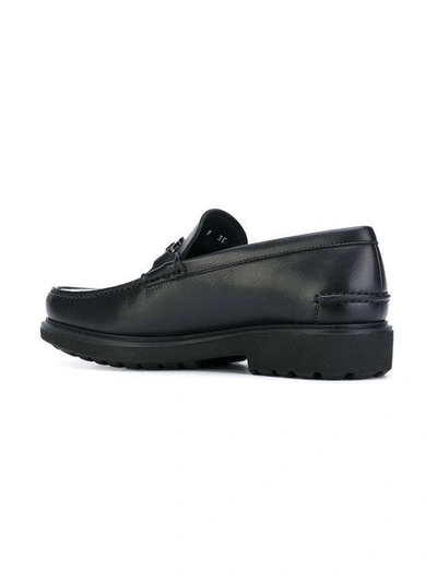 Shop Ferragamo 'gotham' Loafers In Black