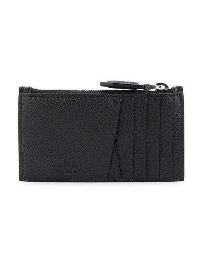 Shop Ferragamo Salvatore  'firenze' Zipped Card Holder - Black