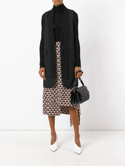 Shop Marni Portrait Print Asymmetric Skirt