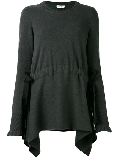 Fendi Cashmere Cascade Cashmere Knit Dress In Black Tea