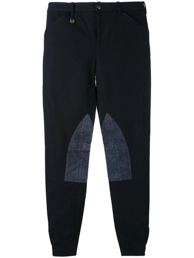 Shop Ralph Lauren Knee Patches Skinny Trousers