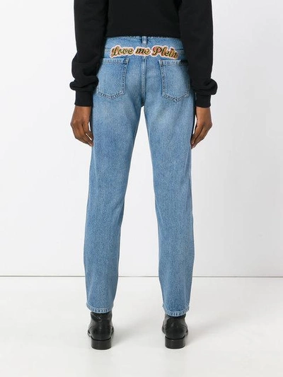 Shop Philipp Plein Embroidered Cropped Jeans