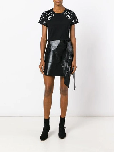 Shop Valentino Tied Mini Skirt - Black