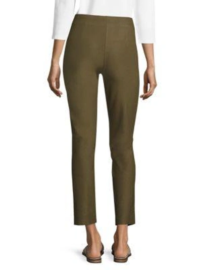Shop Eileen Fisher Slim Ankle Pants In Olive