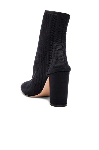 Shop Gianvito Rossi Knit Vires Block Heel Booties In Black