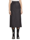 CALVIN KLEIN COLLECTION Checked Wool Skirt