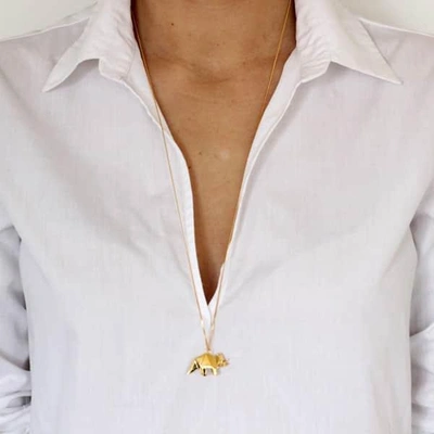 Gucci Triceratop Necklace Gold