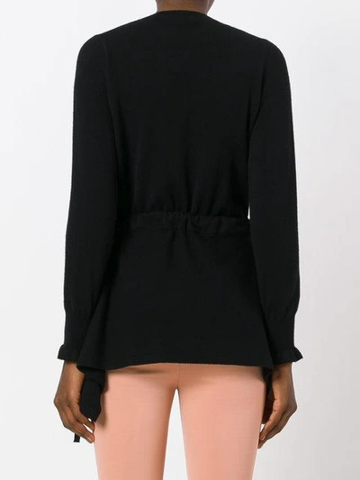 Shop Fendi Cashmere Asymmetrical Lace-up Detail Pullover