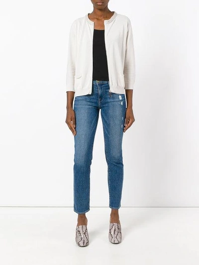 Shop Le Tricot Perugia Fitted Jacket - Neutrals