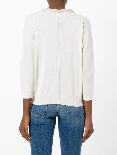 Shop Le Tricot Perugia Fitted Jacket - Neutrals