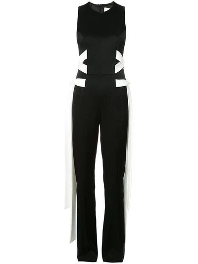 Shop Galvan Sleeveless Jumpsuit In Black