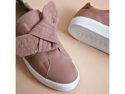 Shop Burberry Trench Knot Trainers In Antique Rose