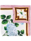 DOLCE & GABBANA hydrangea print scarf,DRYCLEANONLY