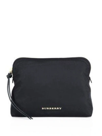 Shop Burberry Large Cosmetic Zip Pouch In Black