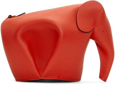 Shop Loewe Red Mini Elephant Bag