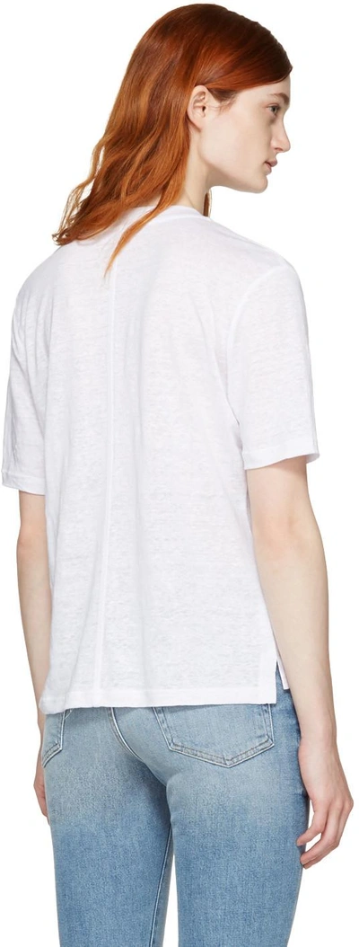 Shop Frame White Linen U-neck T-shirt