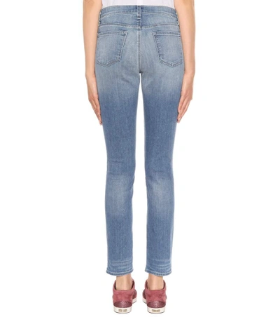 Shop J Brand 811 Mid-rise Skinny Jeans In Blue