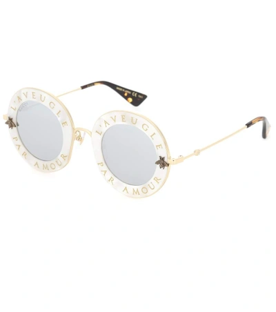 Shop Gucci Round Sunglasses