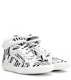 PIERRE HARDY MYTHERESA.COM EXCLUSIVE PRINTED LEATHER HIGH-TOP SNEAKERS,P00092669