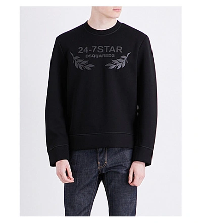 Shop Dsquared2 24-7 Jersey Sweatshirt In Black