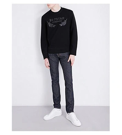 Shop Dsquared2 24-7 Jersey Sweatshirt In Black