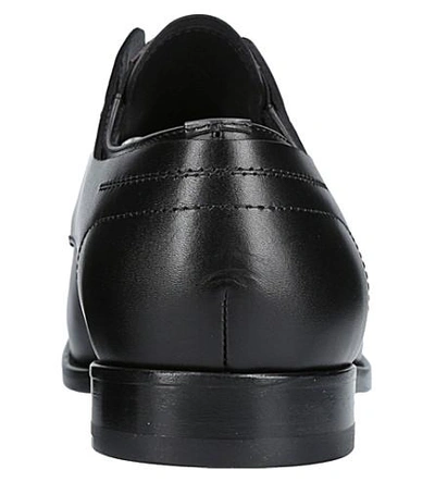 Shop Alexander Mcqueen Laceless Zip Leather Derby Shoes In Black