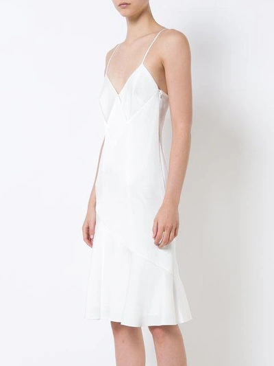 Shop Galvan Midi Slip Dress In White