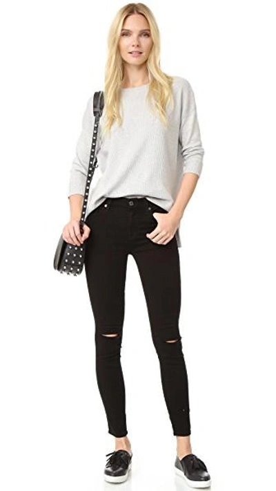 Shop 7 For All Mankind B(air) Ankle Skinny Jeans In Black