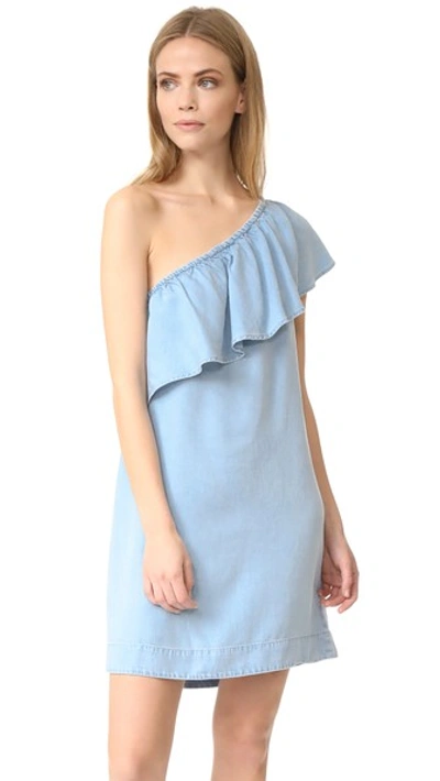 7 For All Mankind One Shoulder Dress In Riov