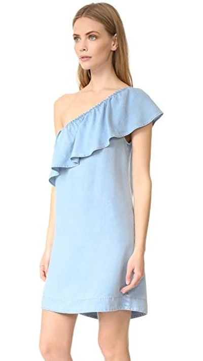Shop 7 For All Mankind One Shoulder Dress In Riov