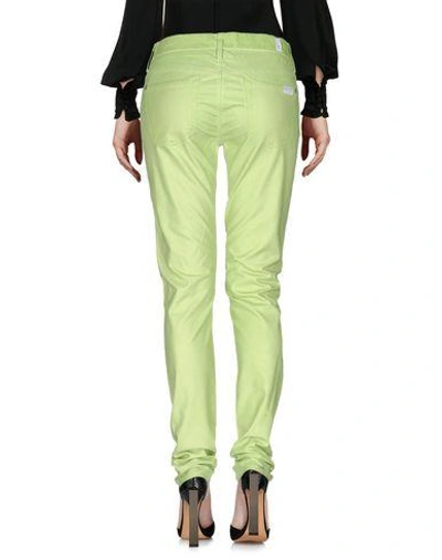 Shop 7 For All Mankind Casual Pants In Light Green