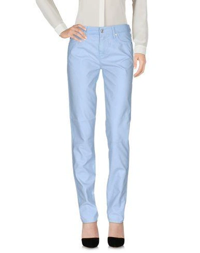 7 For All Mankind Casual Trousers In Sky Blue