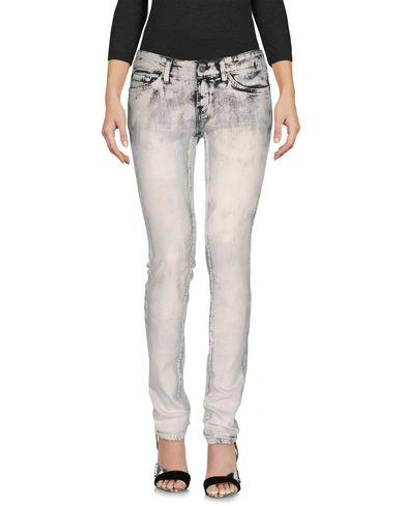 7 For All Mankind Denim Pants In Ivory