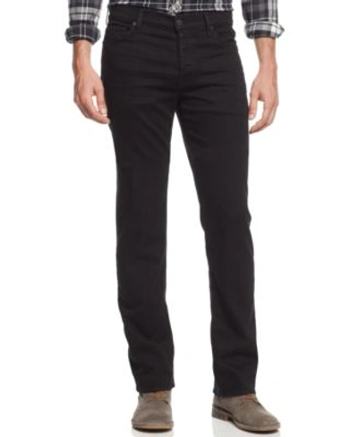 A.w.a.k.e. 7 For All Mankind Men&#039;s Luxe Performance Straight-leg Standard Classic Jeans In Nightshade Black