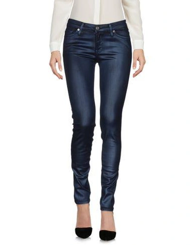 Shop 7 For All Mankind Casual Pants In Dark Blue