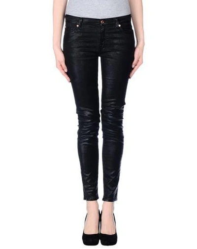 Shop 7 For All Mankind Denim Pants In Black