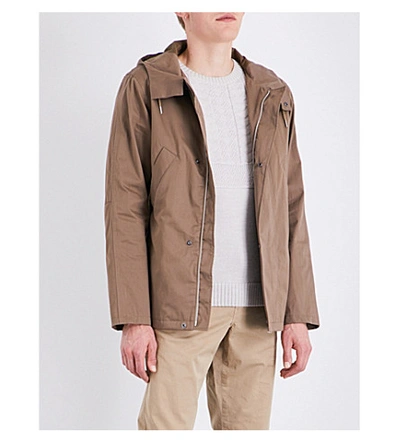 Apc Cliff Cotton-blend Parka Jacket In Taupe