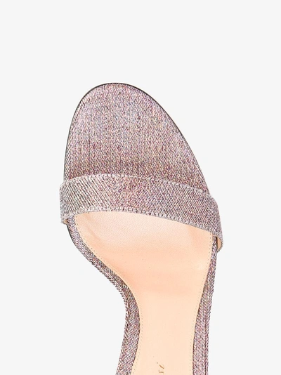 Shop Gianvito Rossi Multi Glitter Portofino 110 Sandals In Silver