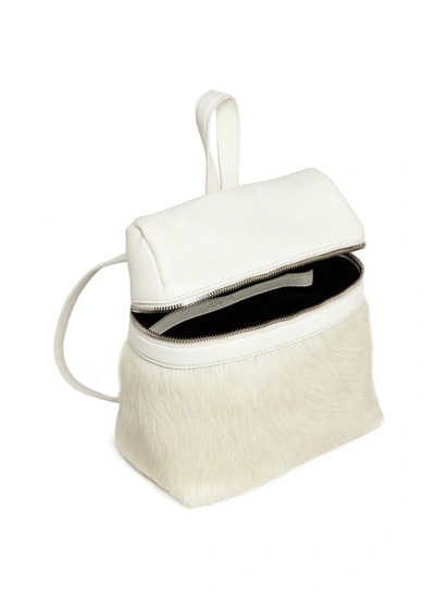 Shop Kara Calfhair And Pebbled Leather Small Backpack
