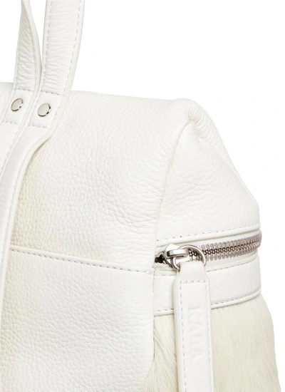 Shop Kara Calfhair And Pebbled Leather Small Backpack