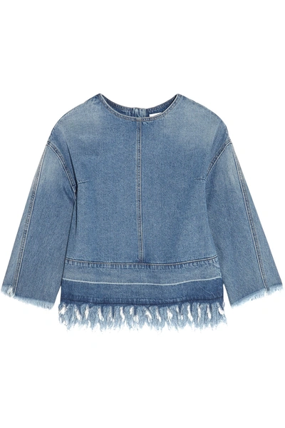 Sjyp Frayed Denim Top