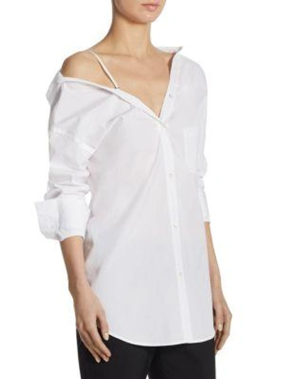 Shop Theory Tamalee Cotton Dress Shirt In White