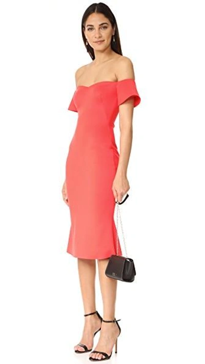 Shop Black Halo Xochi Dress In Canyon Coral