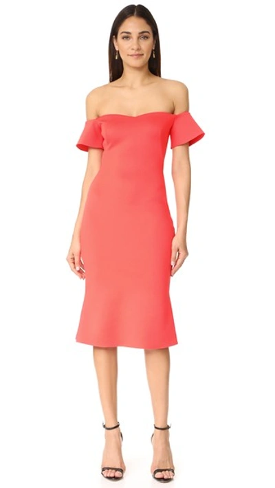 Black Halo Xochi Off-the-shoulder Cocktail Dress, Canyon Coral