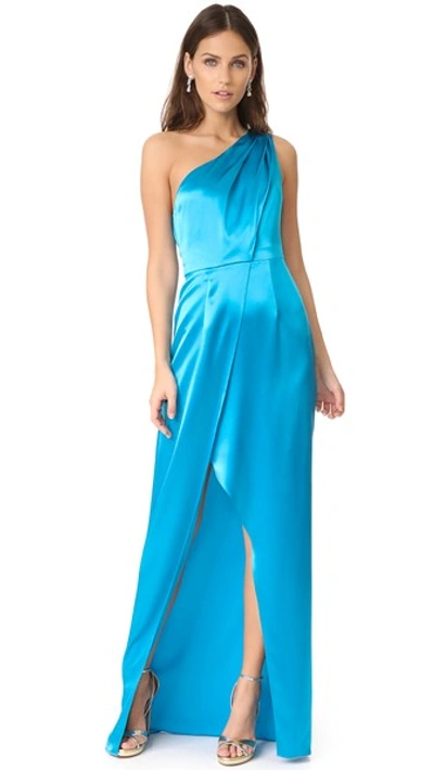 Zac Posen Stacy Gown In River Blue